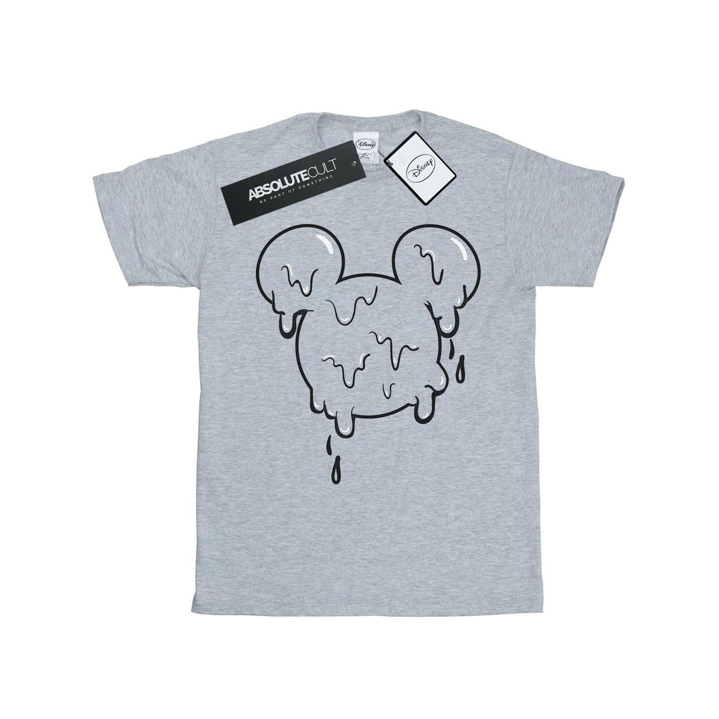 Image of Mickey Mouse Ice Cream Head Tshirt Damen Grau XXL