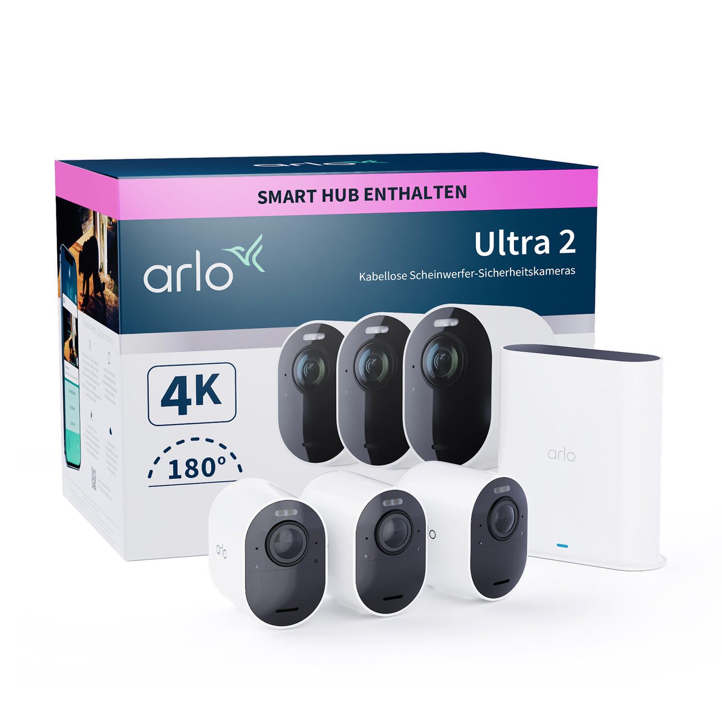 Arlo  Arlo Ultra 2 Telecamera di Sorveglianza esterno, set da 3 bianco 