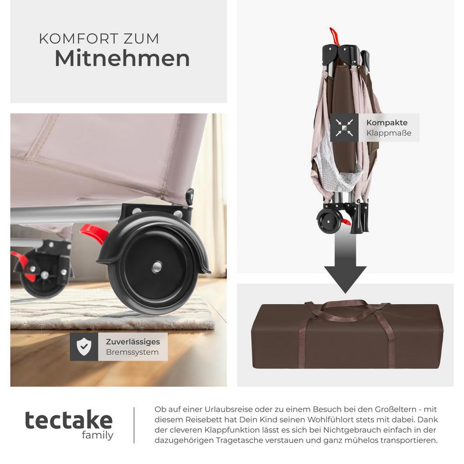 Tectake  Lettino da viaggio per bambini 