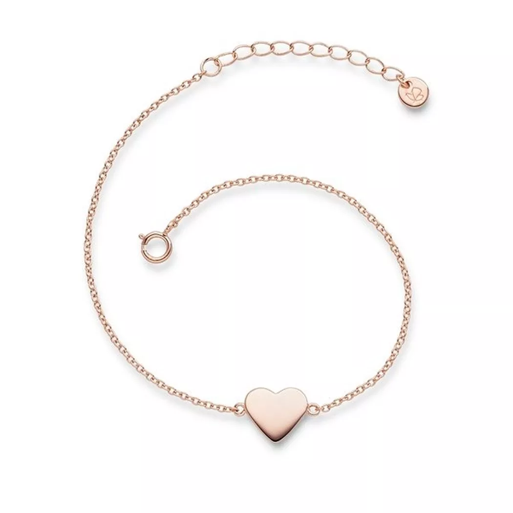 Glanzstücke München - Armband Herz, 17cm, Rose Gold
