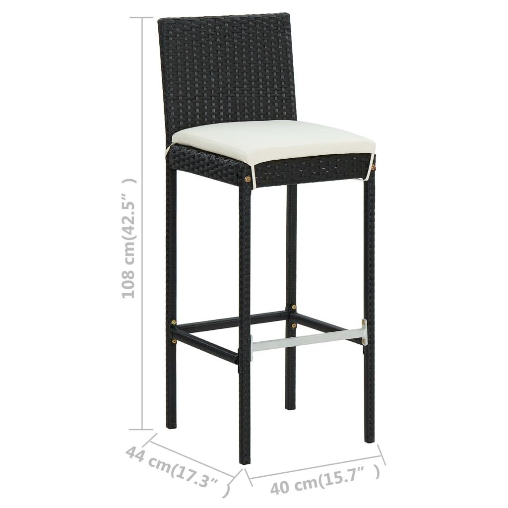 VidaXL Barhocker poly-rattan  