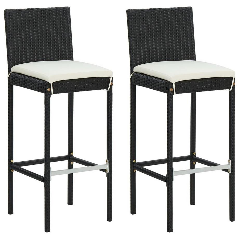 Tabouret de bar rotin synthétique
