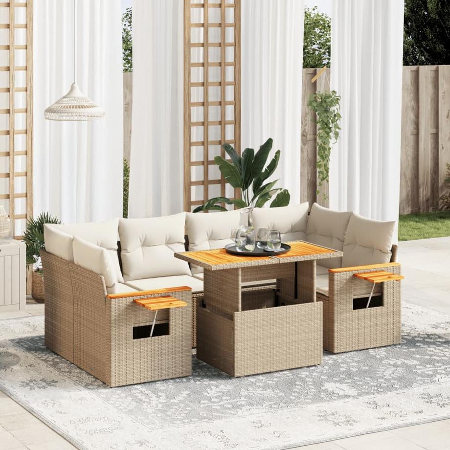 VidaXL set divano da giardino Polirattan  
