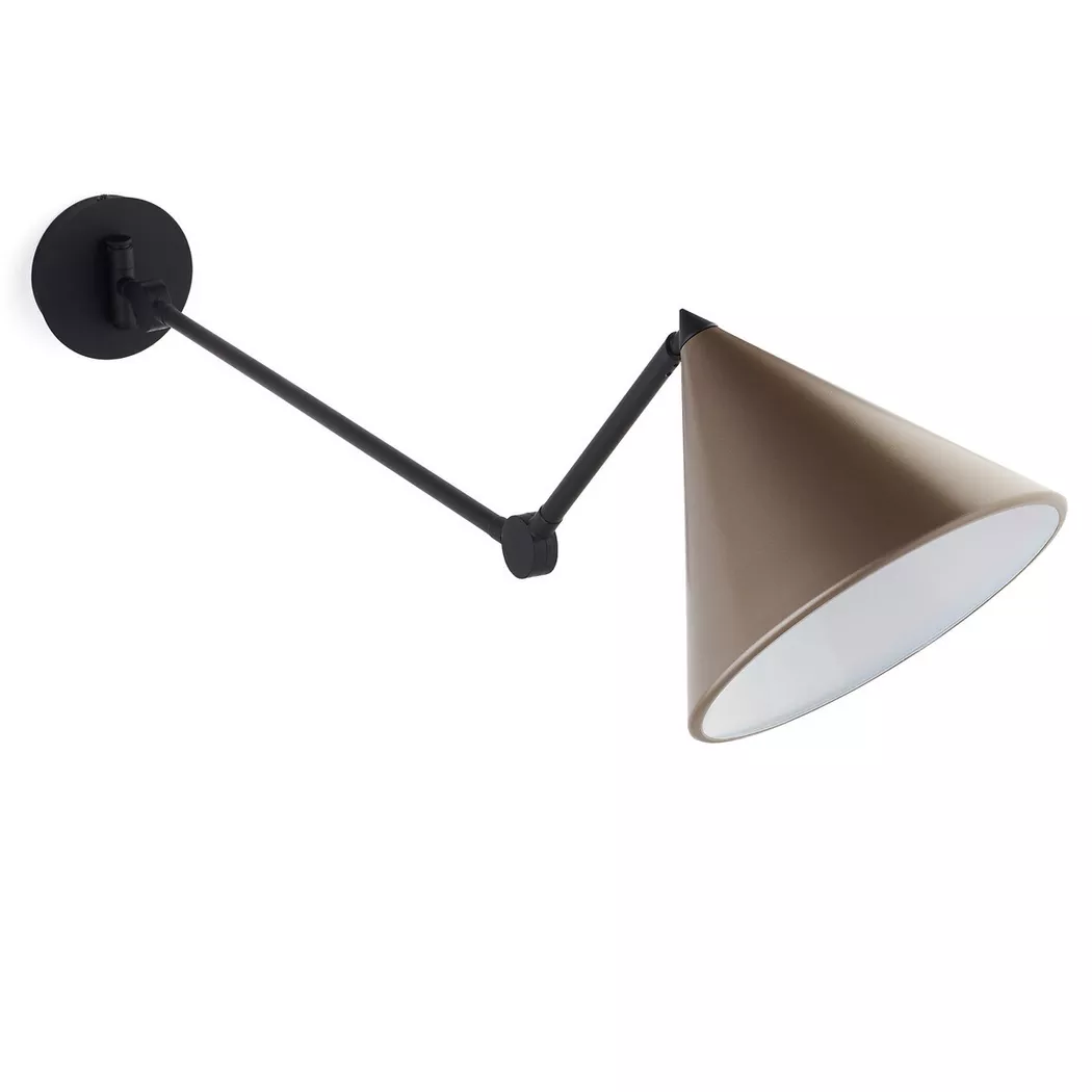 La Redoute Intérieurs – Wandleuchte Moke mit Gelenkarm, One Size, Braun