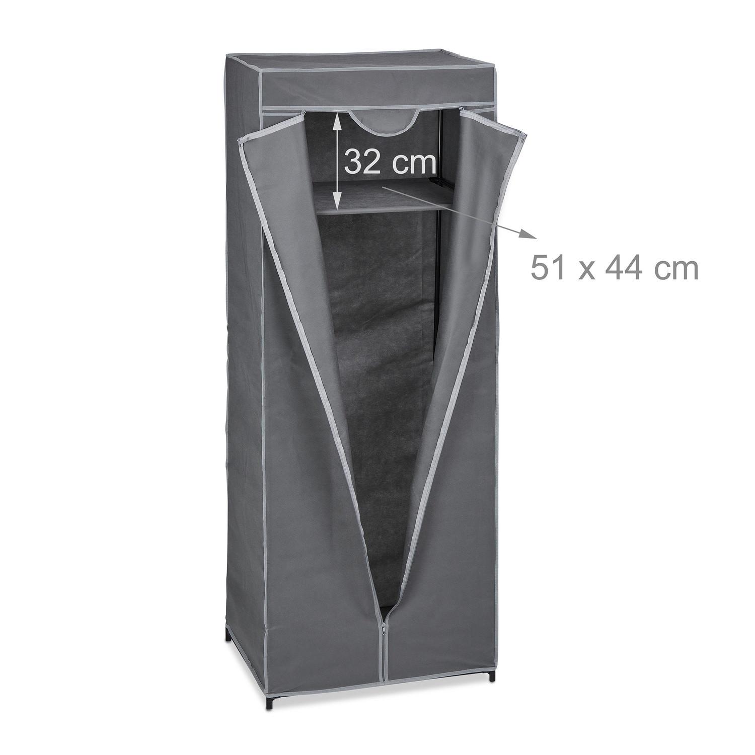 Northix Armoire en tissu avec tringle à vêtements  