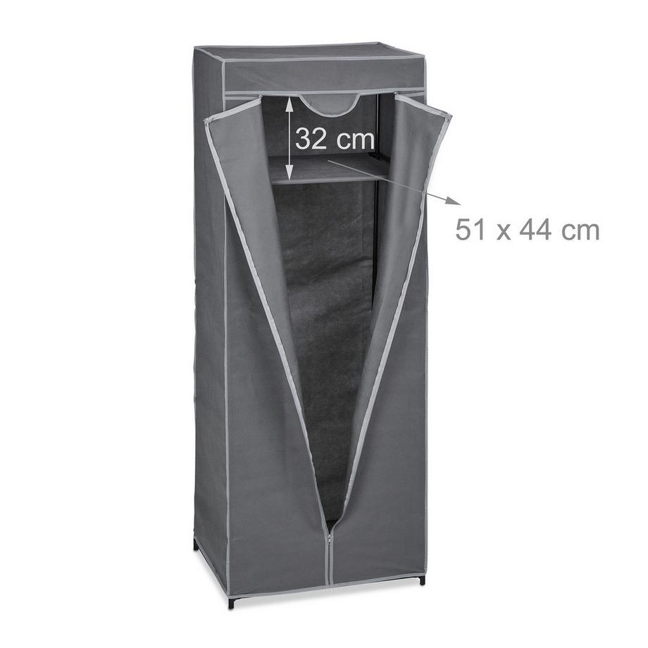 Northix Armadio in tessuto con asta appendiabiti  