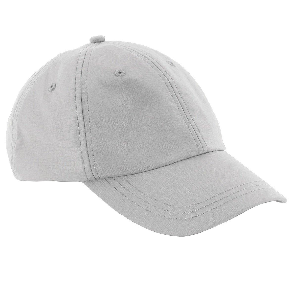 Image of Wasserbeständig 6 Panel Baseball Kappe Damen Grau ONE SIZE