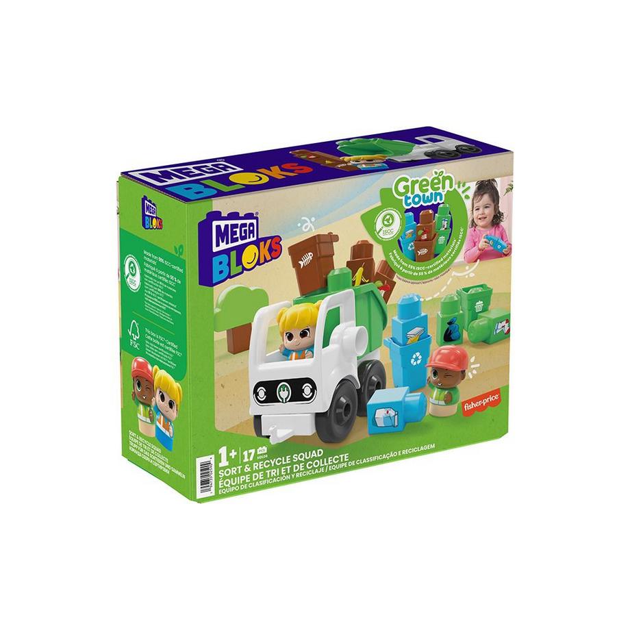 MEGA BLOKS  Green Town Sortier- und Recycling-Team (18Teile) 