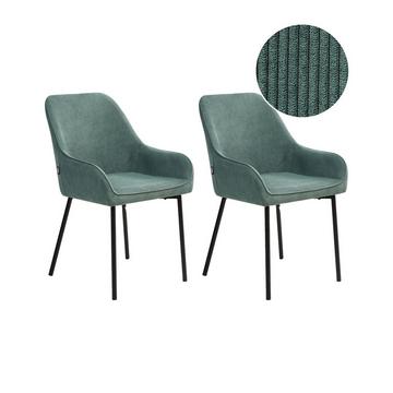 Set di 2 sedie da pranzo en Velluto a coste Retrò LOVERNA