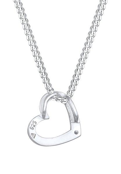 Elli  Halskette Herz Symbol Mit Kristall 