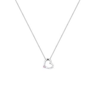 Elli  Halskette Herz Symbol Mit Kristall 