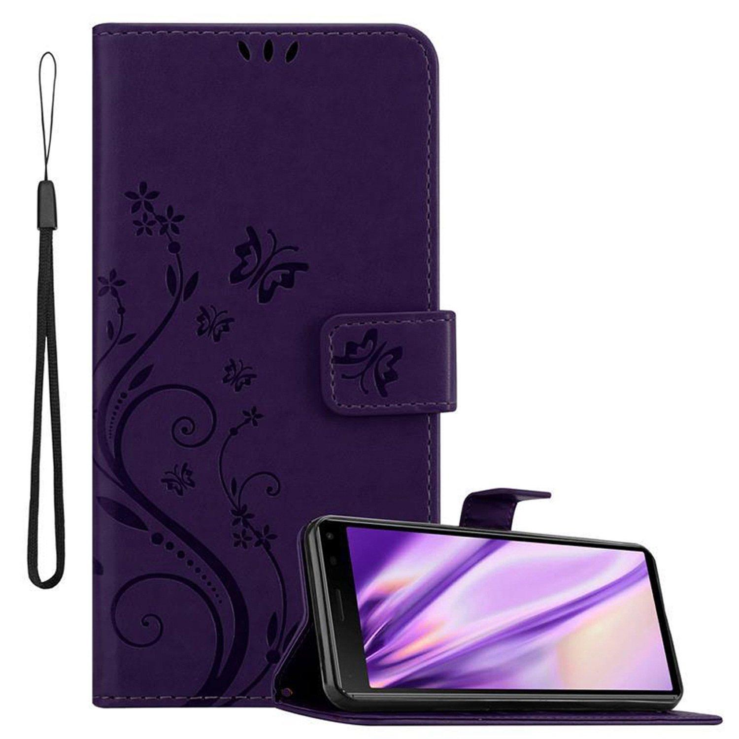 Cadorabo  Housse compatible avec Sony Xperia 8 - Coque de protection au design floral avec fermeture magnétique, fonction de support et emplacements pour cartes 