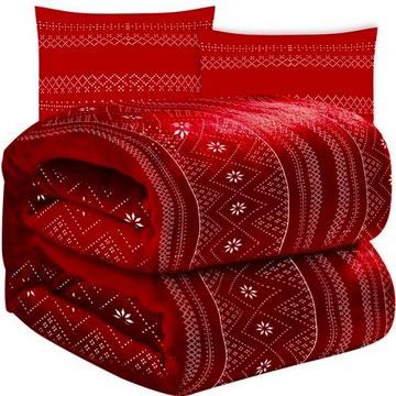 Couverture 1,6x2m + 2x taie d'oreiller Ruhhy 22594