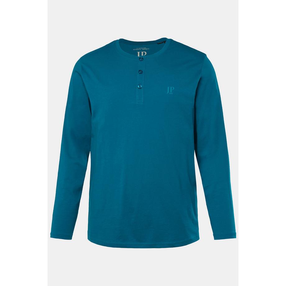 JP1880 Maglia Henley basica a maniche lunghe con abbottonatura  