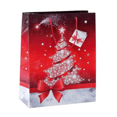 Sigel  SIGEL Geschenktasche Sparkling Tree GT022 Glanz 260x330x120mm 5 Stk. 