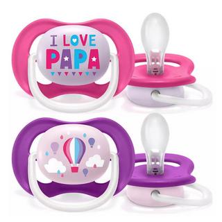 PHILIPS AVENT Ultra Air Boy 0-6M Philips Avent Ultra Air Sucette 6-18M Girl Ballon (2 pièces) 