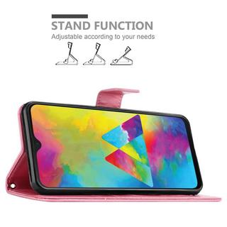 Cadorabo  Housse compatible avec Samsung Galaxy M21 / M30s - Coque de protection au design floral avec fermeture magnétique, fonction de support et emplacements pour cartes 