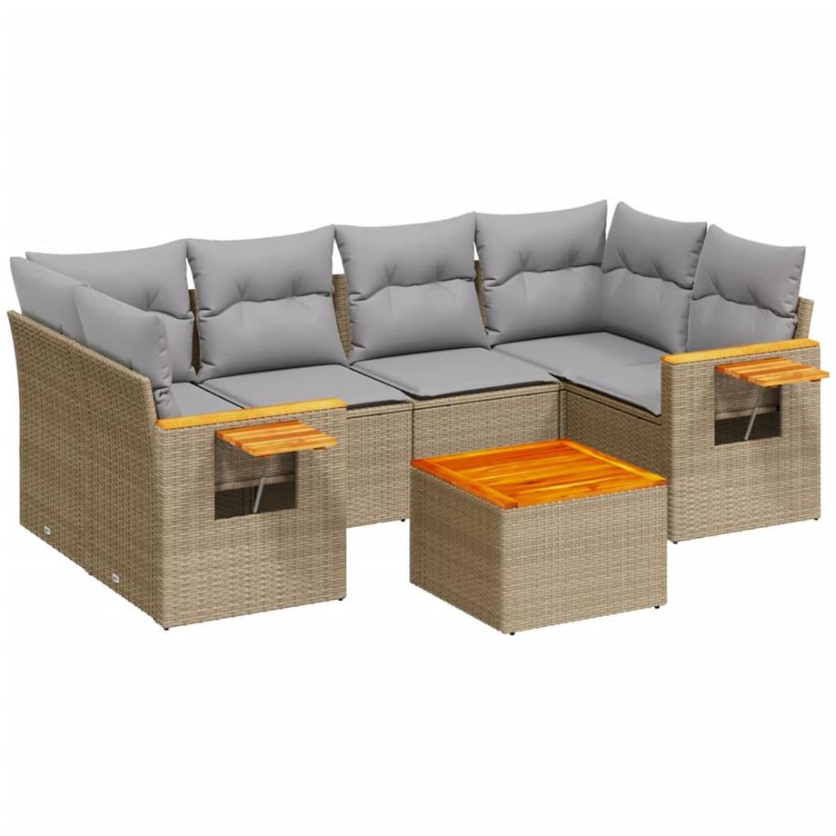 Ensemble de canapés de jardin rotin synthétique