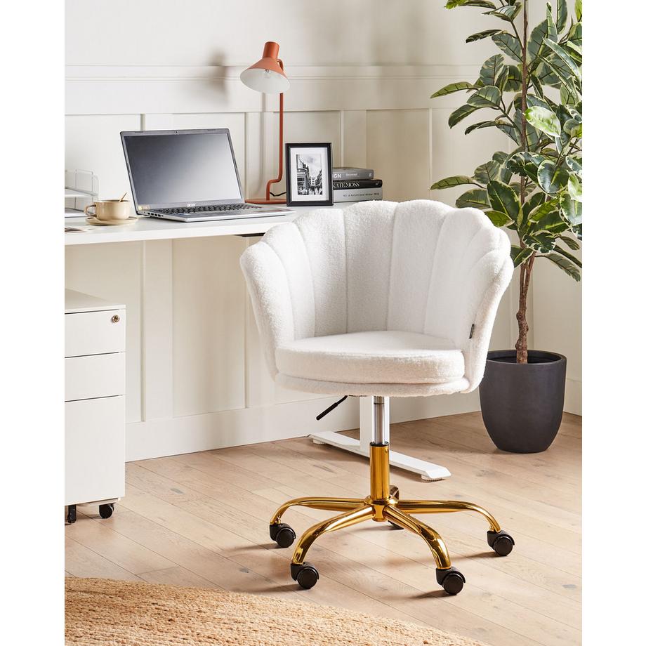 Beliani Chaise de bureau en Bouclé Glamour MONTICELLO  