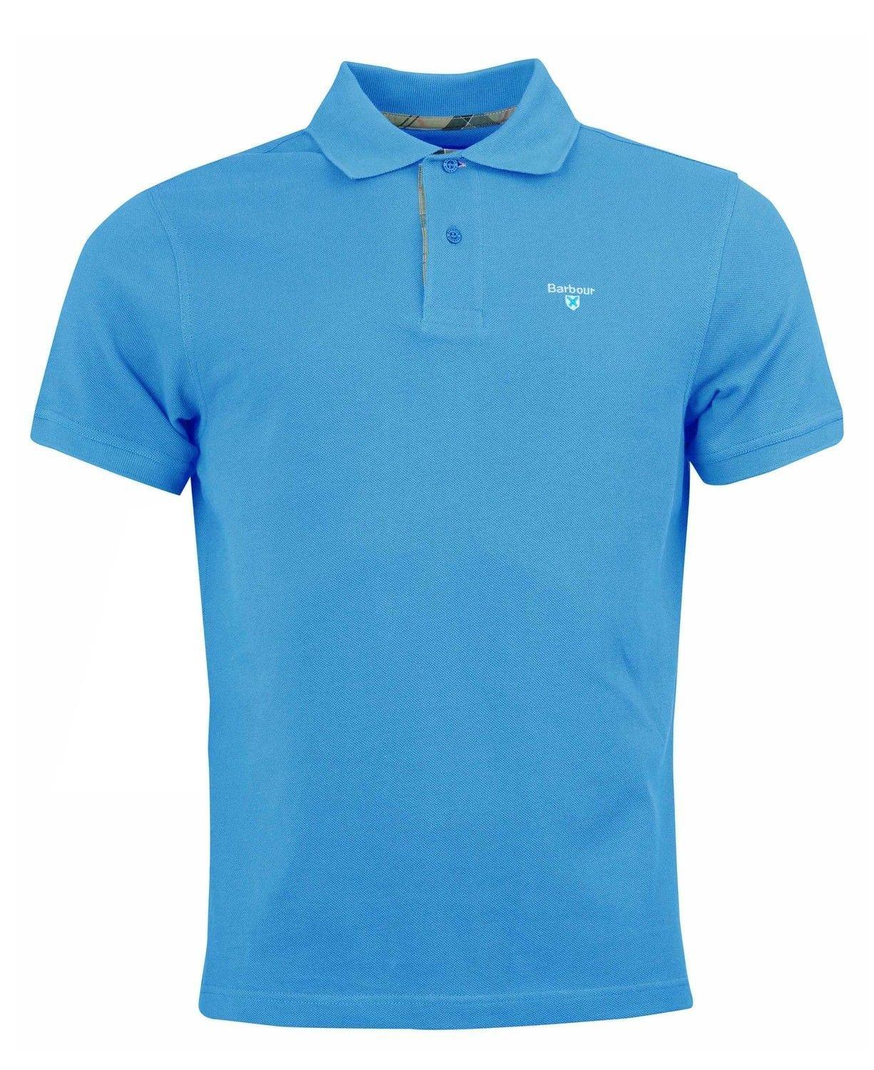 Image of Tartan Pique Polo-xl Unisex Himmelblau XL