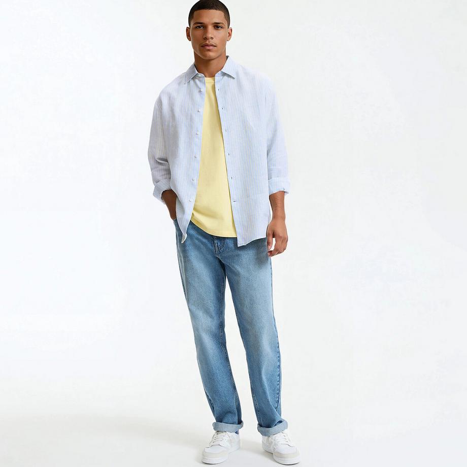 La Redoute Collections Chemise droite à manches longues en lin  