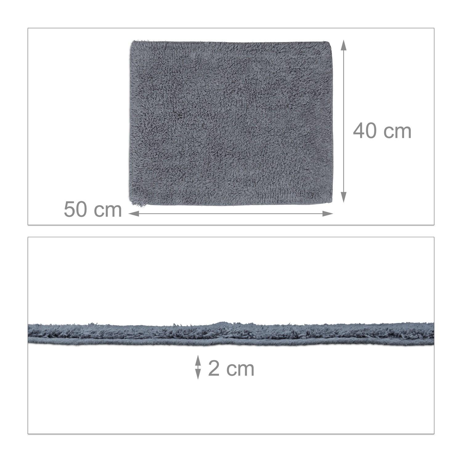 B2X Tapis de salle de bain différentes tailles gris  