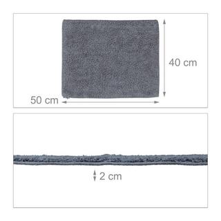 B2X Tapis de salle de bain différentes tailles gris  