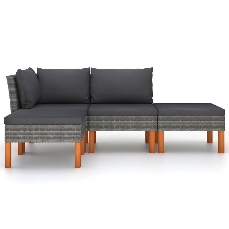 VidaXL Garten-sofa-set poly-rattan  