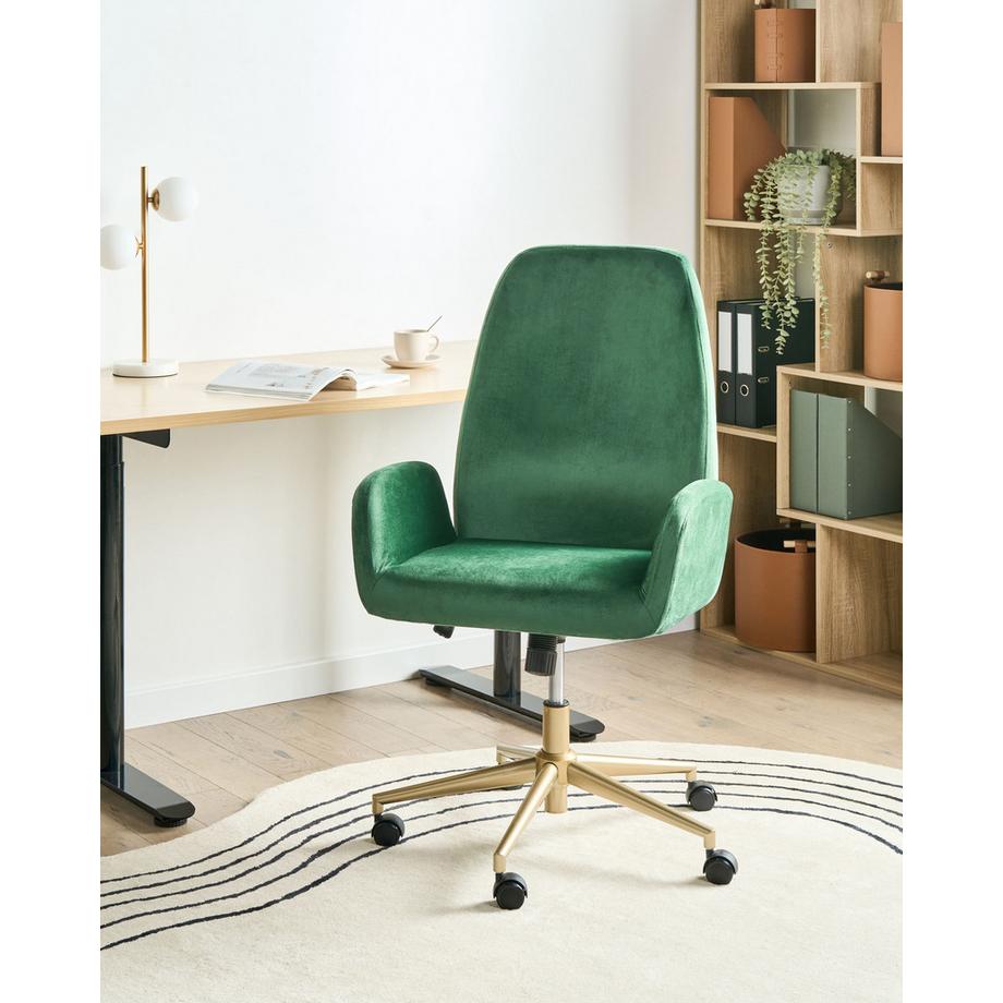 Beliani Chaise de bureau en Velours Moderne CLARE  