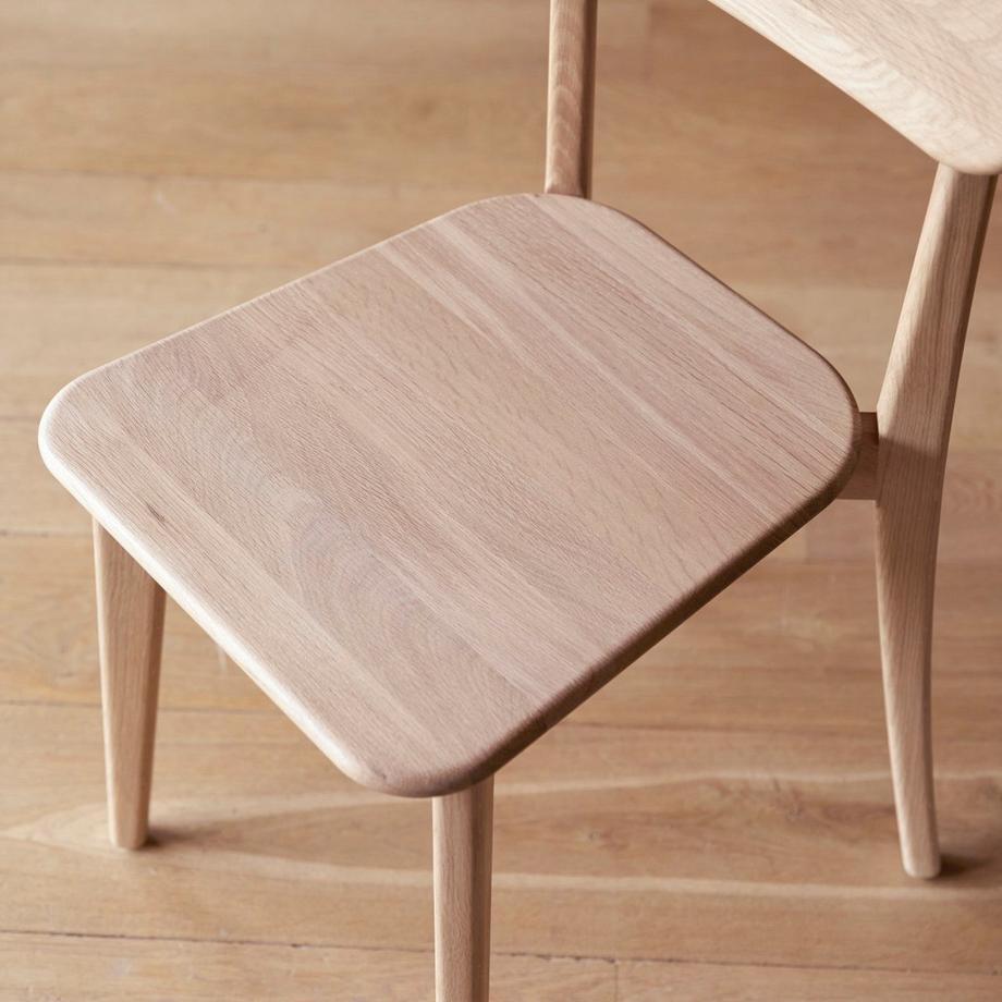 Tikamoon Ensemble de 2 Chaises en chêne massif Abel  