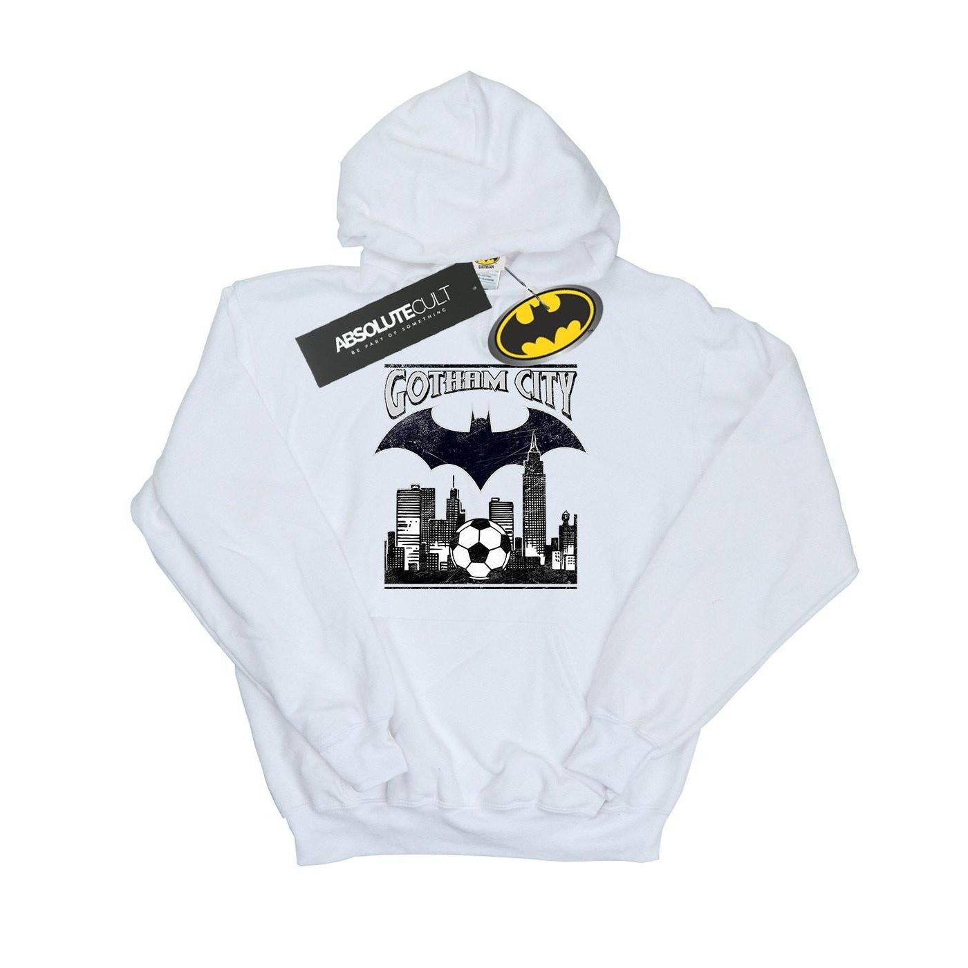 Image of Batman Football Gotham City Kapuzenpullover Herren Weiss M