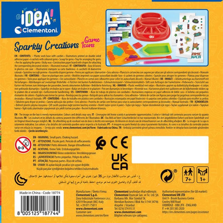 Clementoni  Idea Sparkly Creations - Game Icons 