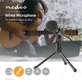 Nedis  Microphone | Utilisé pour: ordinateur / bureau / smartphone / tablette | Fermé | 1x 3,5 mm 