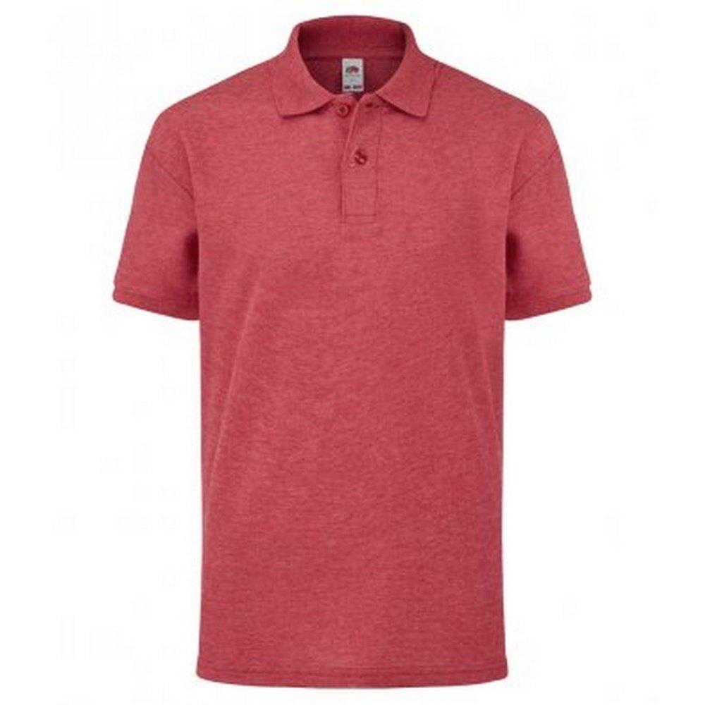 Image of Poly Pique Polo Shirt Mädchen Rot Bunt 12-13A