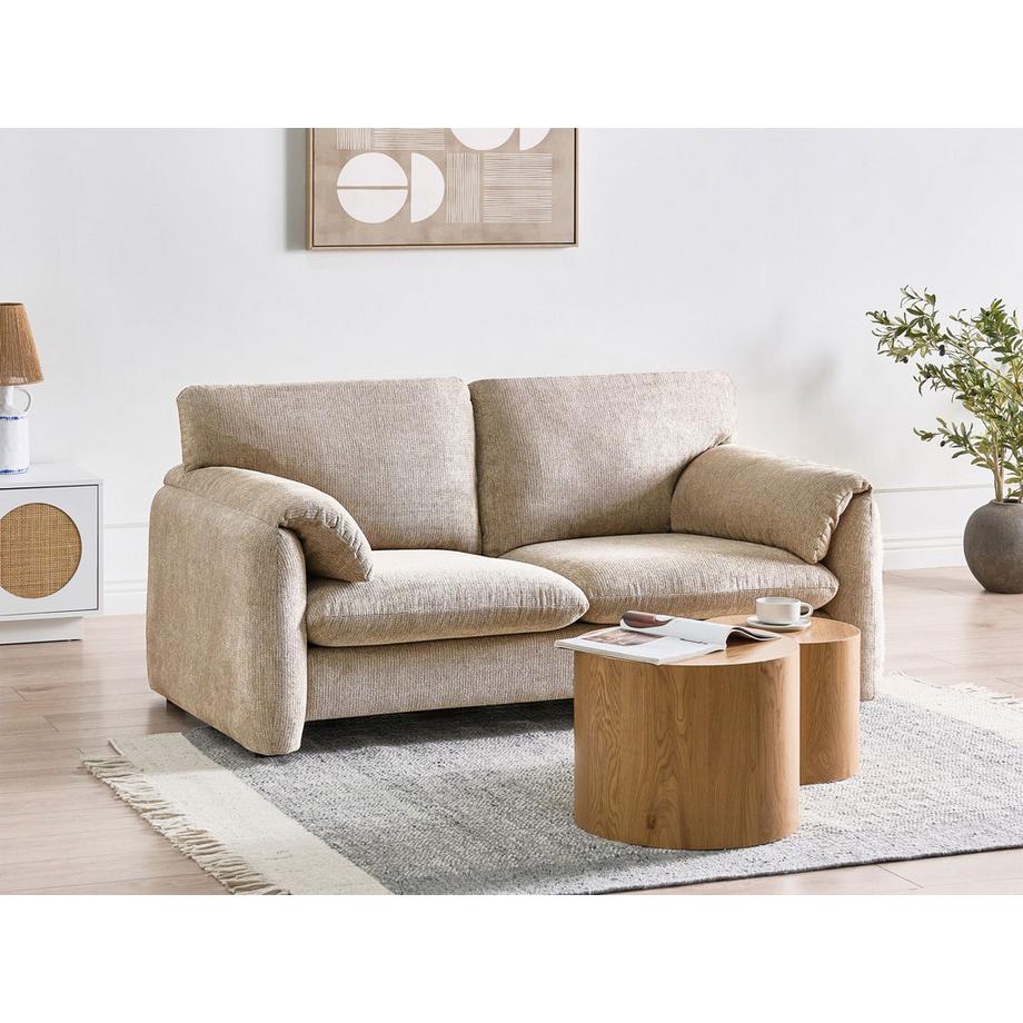 Beliani 2 Sitzer Sofa aus Stoff Skandinavisch GETA  