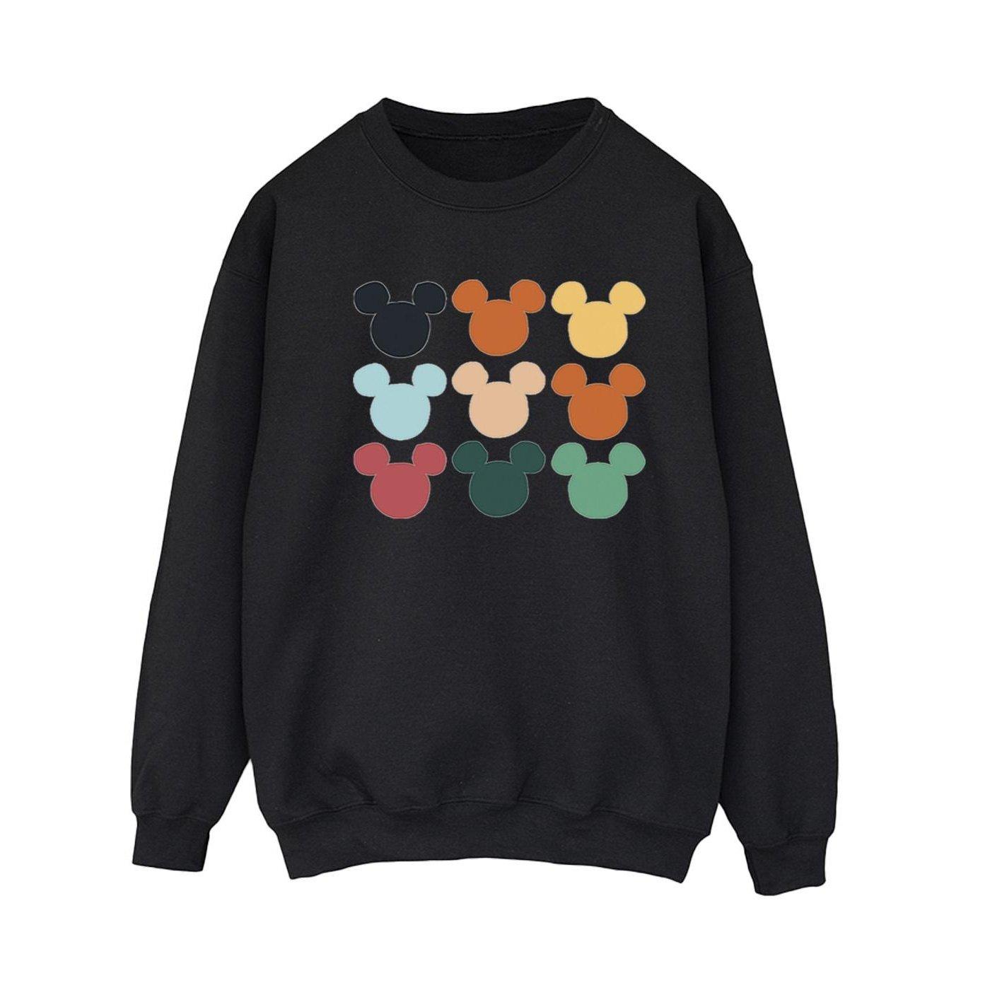 Image of Mickey Mouse Heads Square Sweatshirt Damen Schwarz L