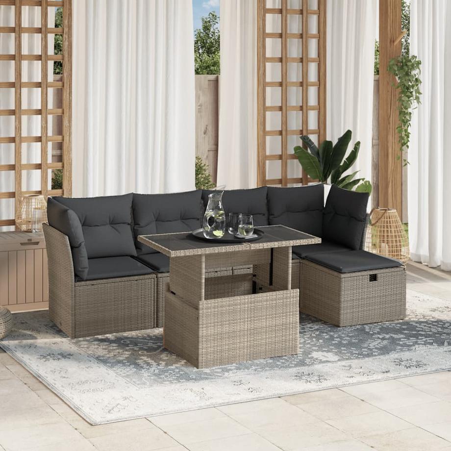 VidaXL set divano da giardino Polirattan  
