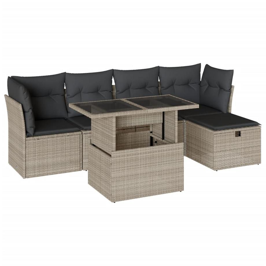 set divano da giardino Polirattan