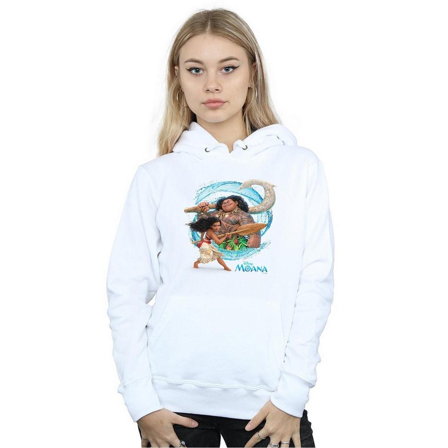 Disney Moana Felpa con Cappuccio Stampata  