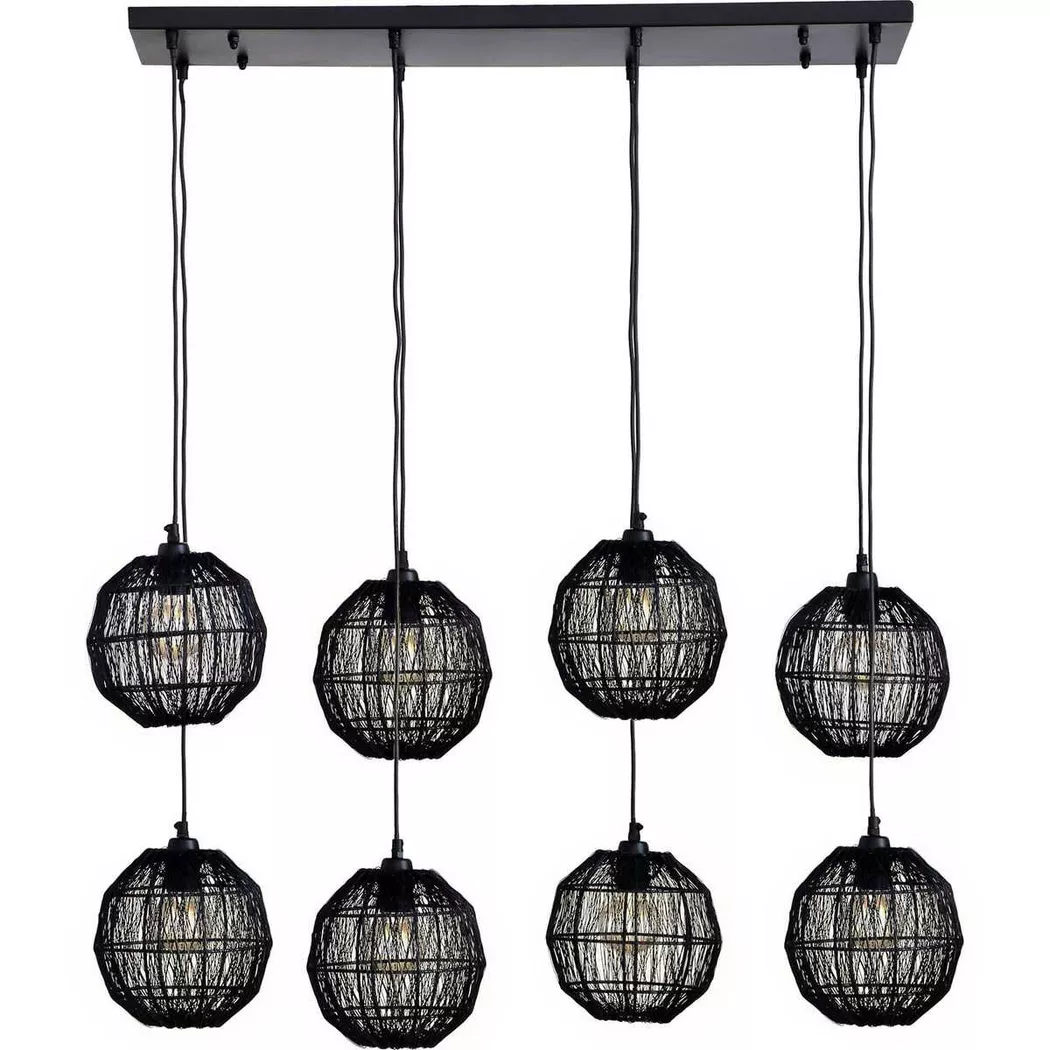 mutoni light – Hängeleuchte Hermi II Metall matt 8xE27, One Size