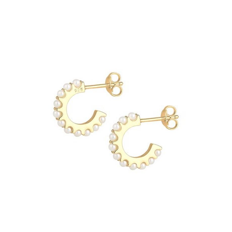 Elli  Boucles d'Oreilles Créoles Perles 