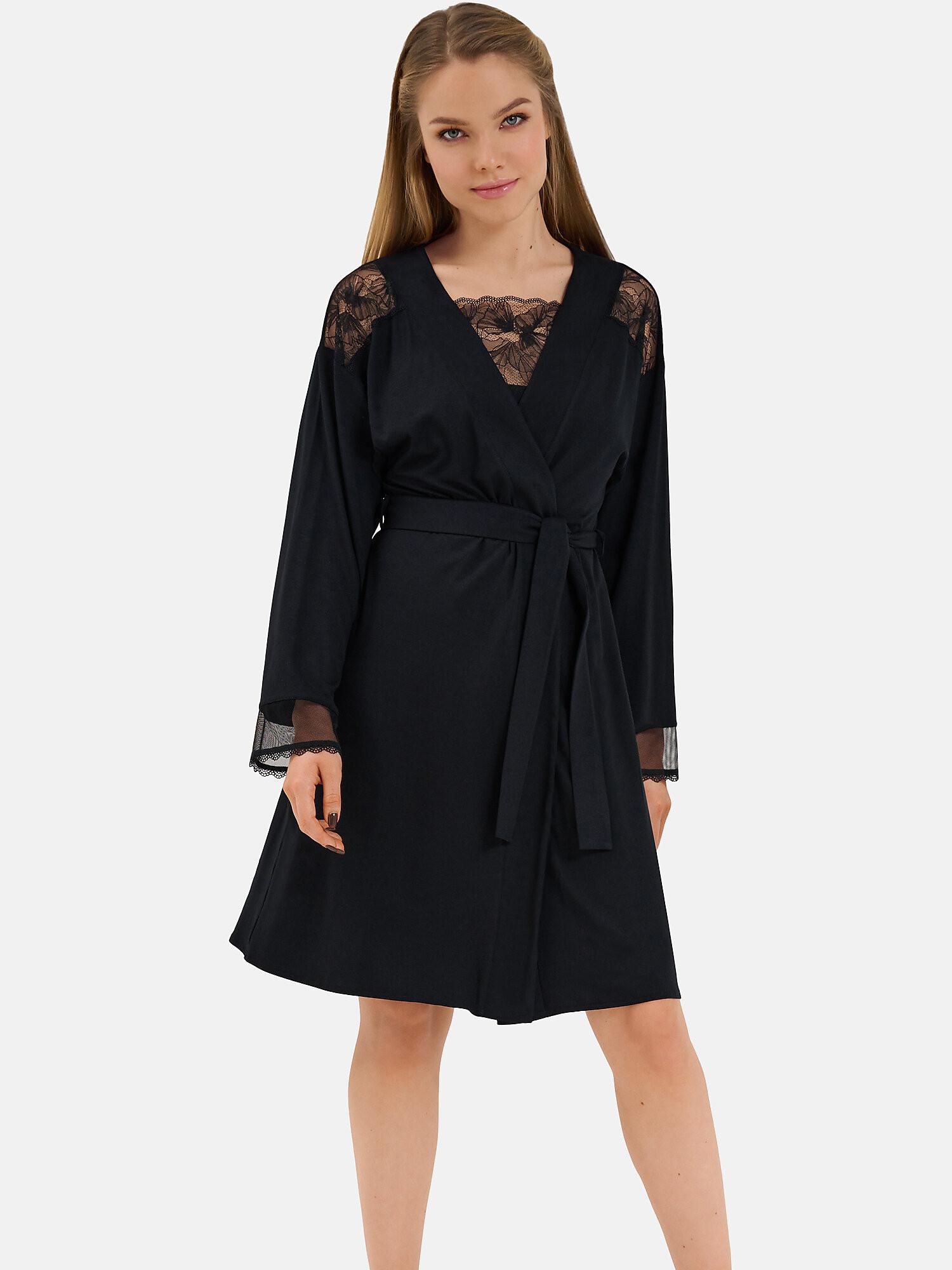 Image of Negligé Mit Langen Ärmeln Sympathy Damen Schwarz M
