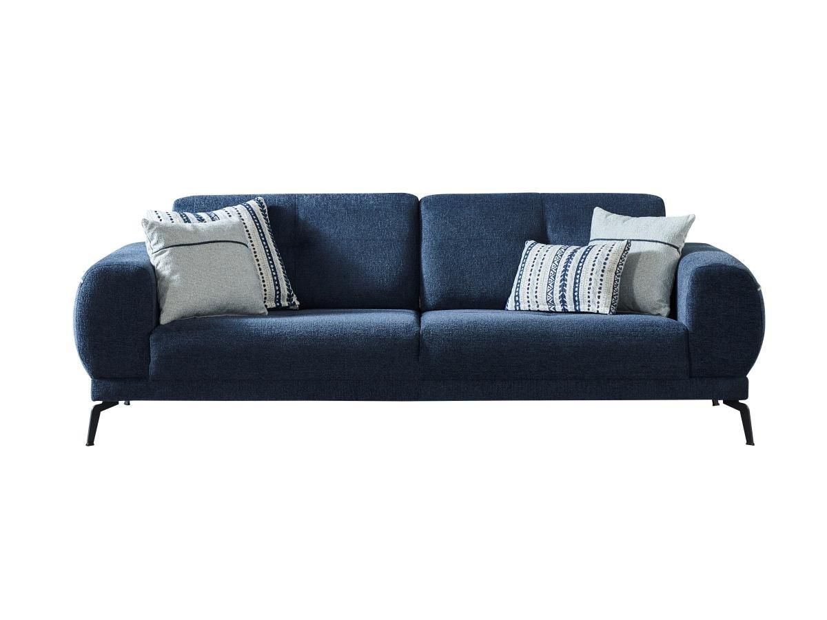 PASCAL MORABITO Sofa 3-Sitzer - Strukturstoff - Dunkelblau - LETINI von PASCAL MORABITO  