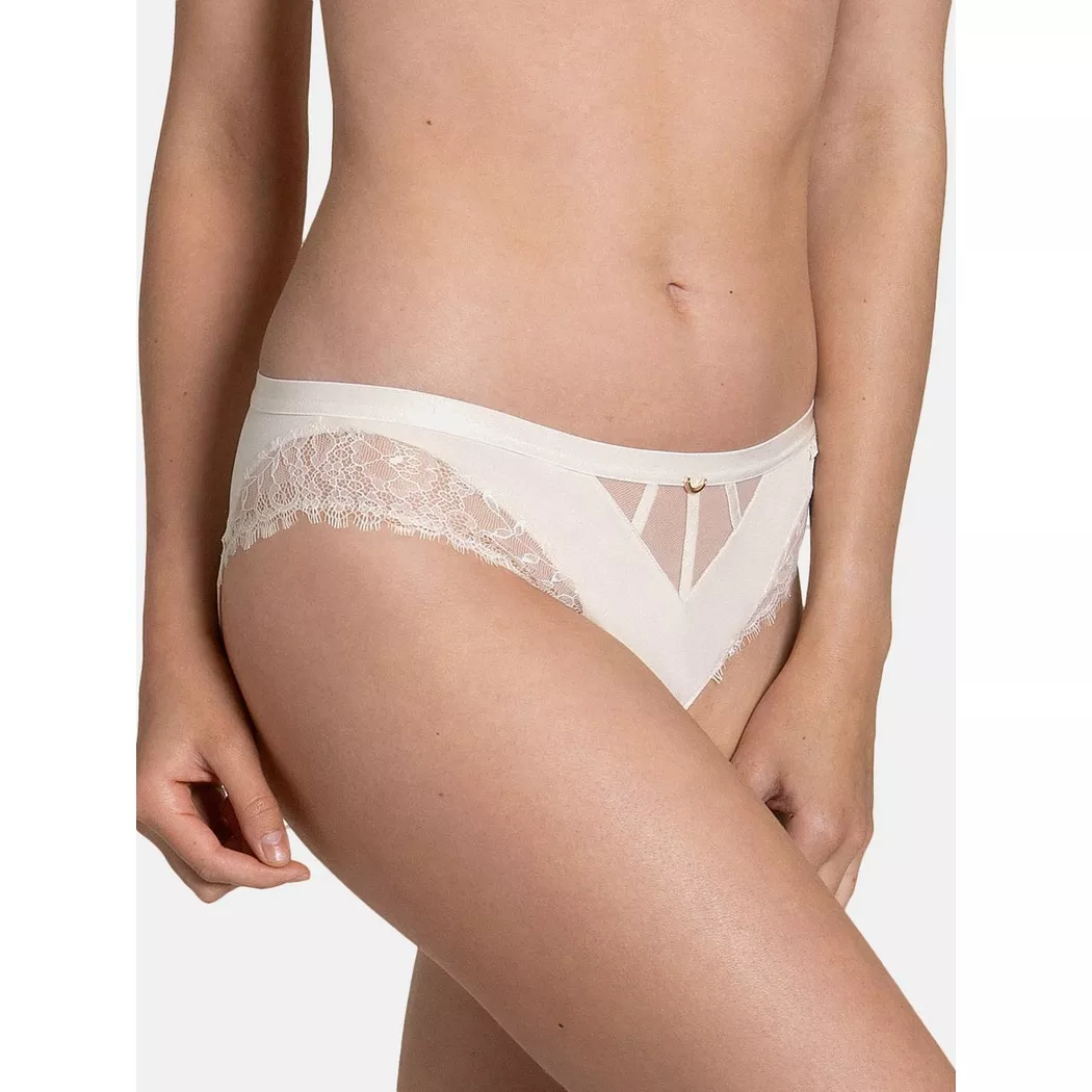 Lisca - Slips Rose hochzeit elfenbein, für Damen, Beton-Optik / Weiss, Größe 44