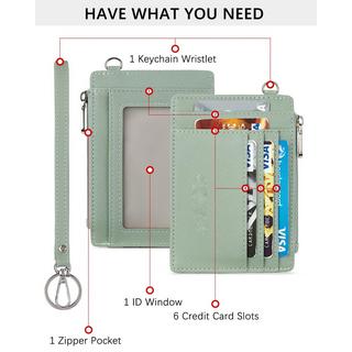 Only-bags.store  Petit portefeuille, étui pour cartes de crédit en cuir PU Étui pour cartes de crédit avec protection RFID 