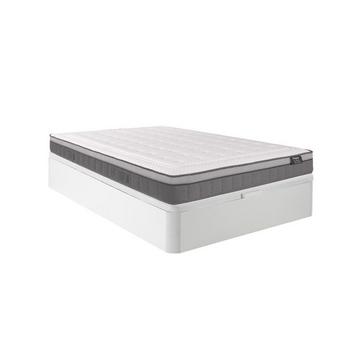 Set 160x200cm Rete contenitore Bianco + Materasso molle insac. 7 zone e memory foam, sp.30cm - ASGARD di YSMÉE