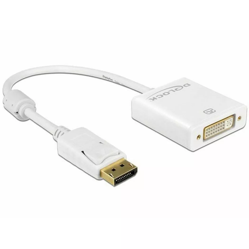 Delock Delock DisplayPort 1.2 Stecker DVI 24+5 Buchse 4K weiss