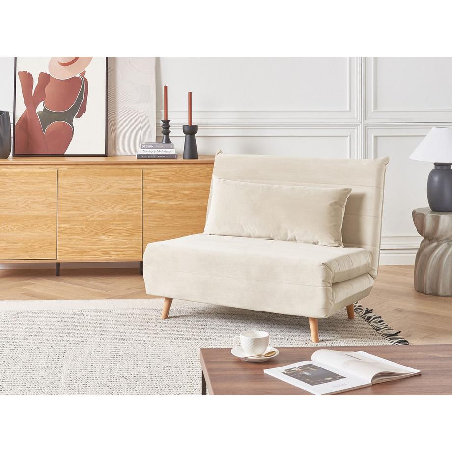 Beliani Schlafsofa aus Samtstoff  SETTEN  