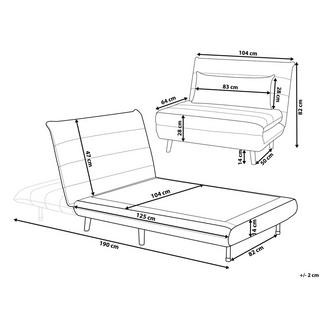 Beliani Divano letto en Velluto Moderno SETTEN  