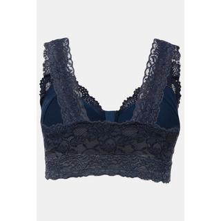 Ulla Popken  Bralette senza ferretto con pizzo e zip 